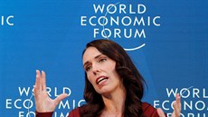Novozélandská premiérka Jacinda Ardernová na Svtovém ekonomickém fóru v Davosu...