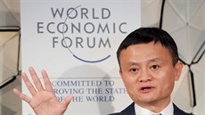 Šéf čínský firmy Alibaba Jack Ma na Světovém ekonomickém fóru v Davosu (23....