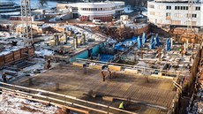 V Náchodě pokračuje mohutná přestavba nemocnice (22. 1. 2019).