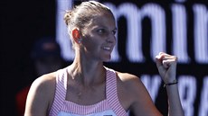 PODPIS, PROSÍM. Karolína Plíková zatím na Australian Open vdy opoutla kurt dobe naladná.