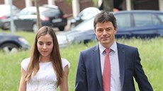 Lucie Trková a Jan Klaus na oslav narozenin exprezidenta Václava Klause...