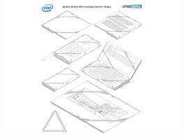 Designová studie skládacího smartphonu na základ patentu Intelu