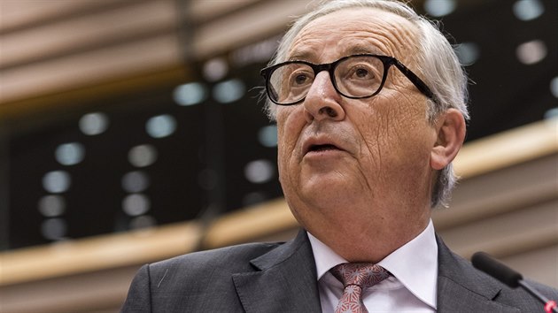 Pedseda Evropsk komise Jean-Claude Juncker v Evropskm parlamentu pi jednn o brexitu (Brusel, 30.1.2019)