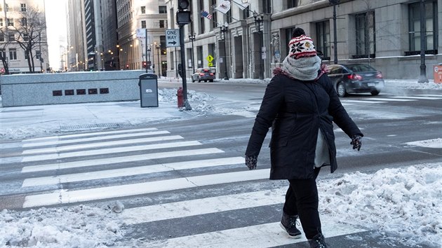 Obyvatel Chicaga el extrmn nzkm teplotm. (30. ledna 2019)