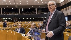 Předseda Evropské komise Jean-Claude Juncker v Evropském parlamentu při jednání...
