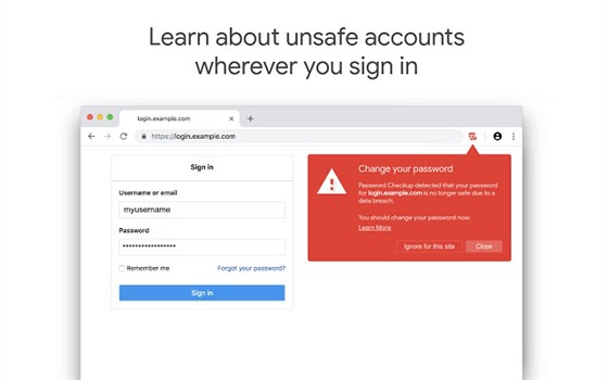 Google upozorní na kompromitované heslo v rozíení, které vám v prohlíei...