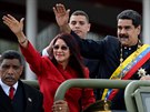 Poslankyn Ústavodárného shromádní Cília Floresová s prezidentem Venezuely a...