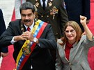 Poslankyn Ústavodárného shromádní Cília Floresová s prezidentem Venezuely a...