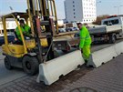 Brno odstranilo podnikatelovy betonov zbrany