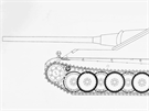 Stíha tank Jagdpanther na podvozku stedního tanku Panther nesl dlouhou...