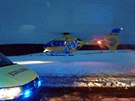 U tragické nehody nedaleko Poliky zasahoval i záchranáský vrtulník.