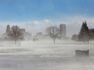 Polární vír (vortex) v americkém mst Buffalo (31.1.2019)