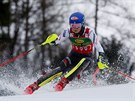 Mikaela Shiffrinová ve slalomu v Mariboru.