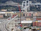 Zaala demolice Morandiho mostu v italském Janov. (7. února 2019)