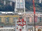 Zaala demolice Morandiho mostu v italském Janov. (7. února 2019)