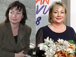 Ivana Zemanová v letech 2008 a 2018