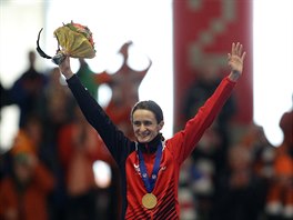 Martina Sáblíková se světovým zlatem z trati 5000 metrů