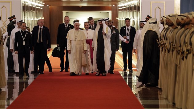 Pape Frantiek navtvil Spojen arabsk emirty jako prvn hlava mskokatolick crkve. (3. nora 2019)