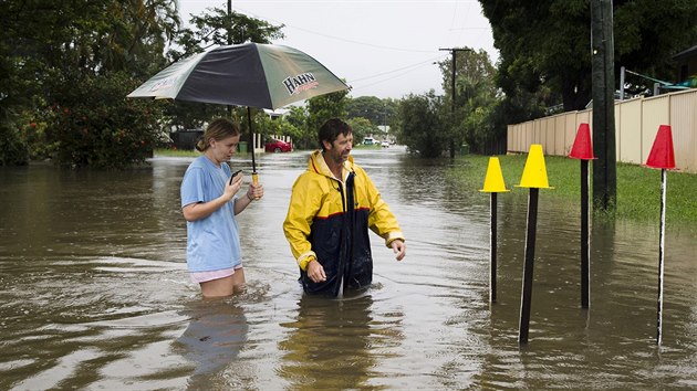 Australsk Queensland trp rozshl povodn.