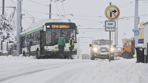 Dopravn komplikace v Plzni (3. nora 2019)