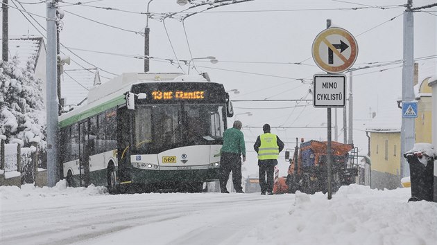 Dopravn komplikace v Plzni (3. nora 2019)