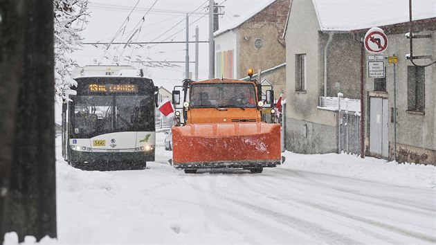 Dopravn komplikace v Plzni (3. nora 2019)