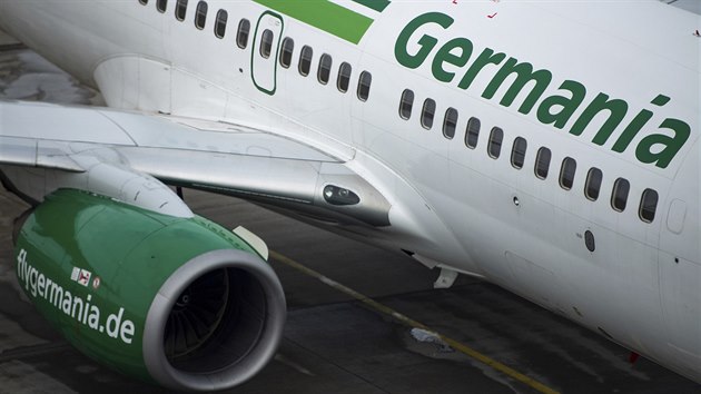 Letadlo nmeck leteck spolenosti Germania na letiti v Dranech (5. nora 2019)