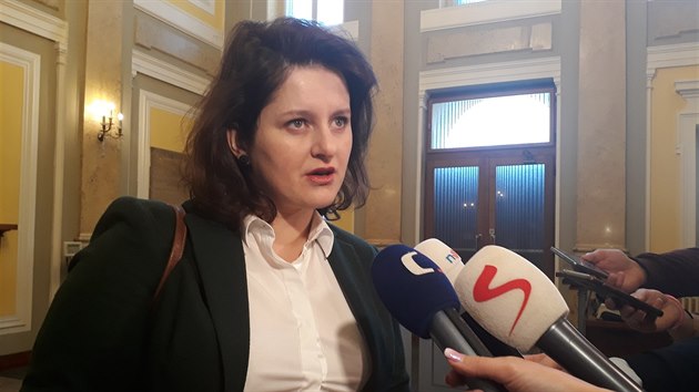 Ministryn prce a socilnch vc Jana Malov pi pchodu na jednn vldy