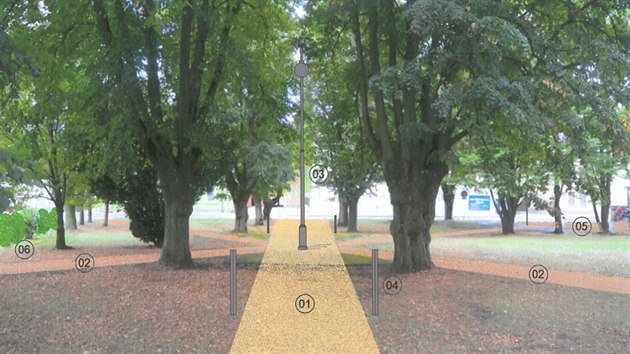 Vizualizace Lípového náměstí podle návrhu Pavla Tomka.