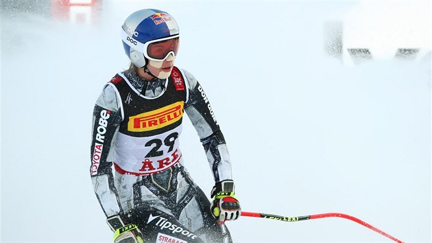 V CLI. esk lyaka Ester Ledeck po projet clem superobho slalomu ve vdskm Aare.