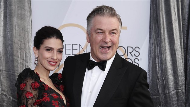 Alec Baldwin a jeho manelka Hilaria Baldwinov na Screen Actors Guild Awards (Los Angeles, 27. ledna 2019)