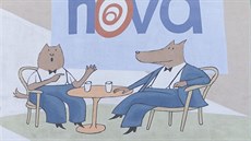 Maskot TV Nova - pes Novák