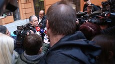 Mluví tenistky Petry Kvitové Karel Tejkal hovoí s novinái u Krajského soudu...