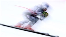 Ester Ledecká v kombina�ním sjezdu na mistrovství sv�ta v Aare.