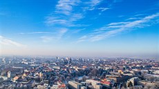 Hradec Králové z balonu (5. února 2019)