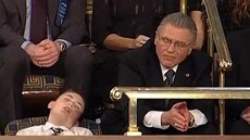 Joshua Trump usnul pi projevu svého jmenovce