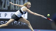 Chorvatská tenistka Donna Vekiová bhem tvrtfinále na turnaji v Petrohradu.