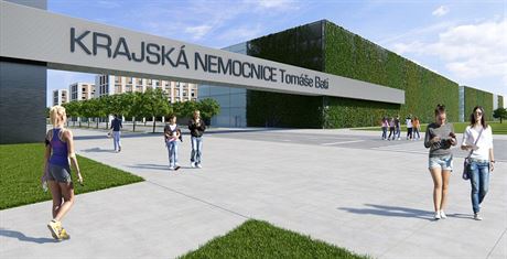 Takto by mla v budoucnu vypadat nová krajská nemocnice ve Zlín-Malenovicích....