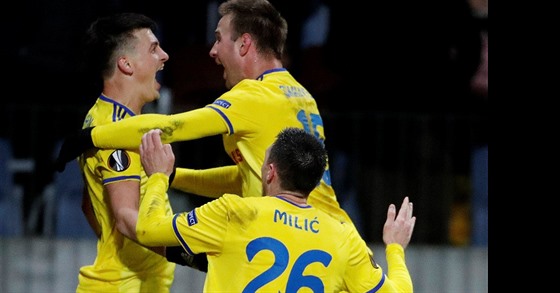 Radost fotbalist BATE Borisov, ilustraní foto