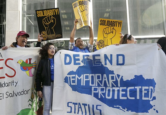 Demonstrace v roce 2018 proti zruení ochranného statusu v San Franciscu, tehdy...