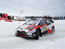 Estonec Ott Tänak na trati védské rallye.