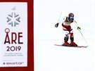 Rakuan Marcel Hirscher bhem druhého kola slalomu bhem mistrovství svta v...