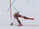 Rakuan Marcel Hirscher se natahuje do cíle slalomu bhem mistrovství svta v...