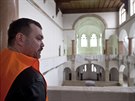 Ředitel Jiří Křížek dohlíží na opravu Severočeského muzea