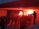 V minulm roce v Plzni budili rozruch fanouci srbskho tmu Partizan Blhrad.