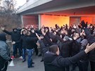 V minulém roce v Plzni budili rozruch fanouci srbského týmu Partizan Blhrad.