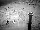 Snímek z Marsu poízený vozítkem Opportunity pi przkumu v lednu 2015.