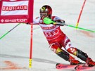 Rakouský slalomá Marcel Hirscher bhem závodu ve Stockholmu