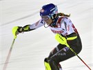 Americká slalomáka Mikaela Shiffrinová na svahu ve Stockholmu
