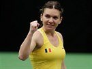 POSEDMÉ. Rumunská tenistka Simona Halepová se raduje ze sedmého triumfu v...